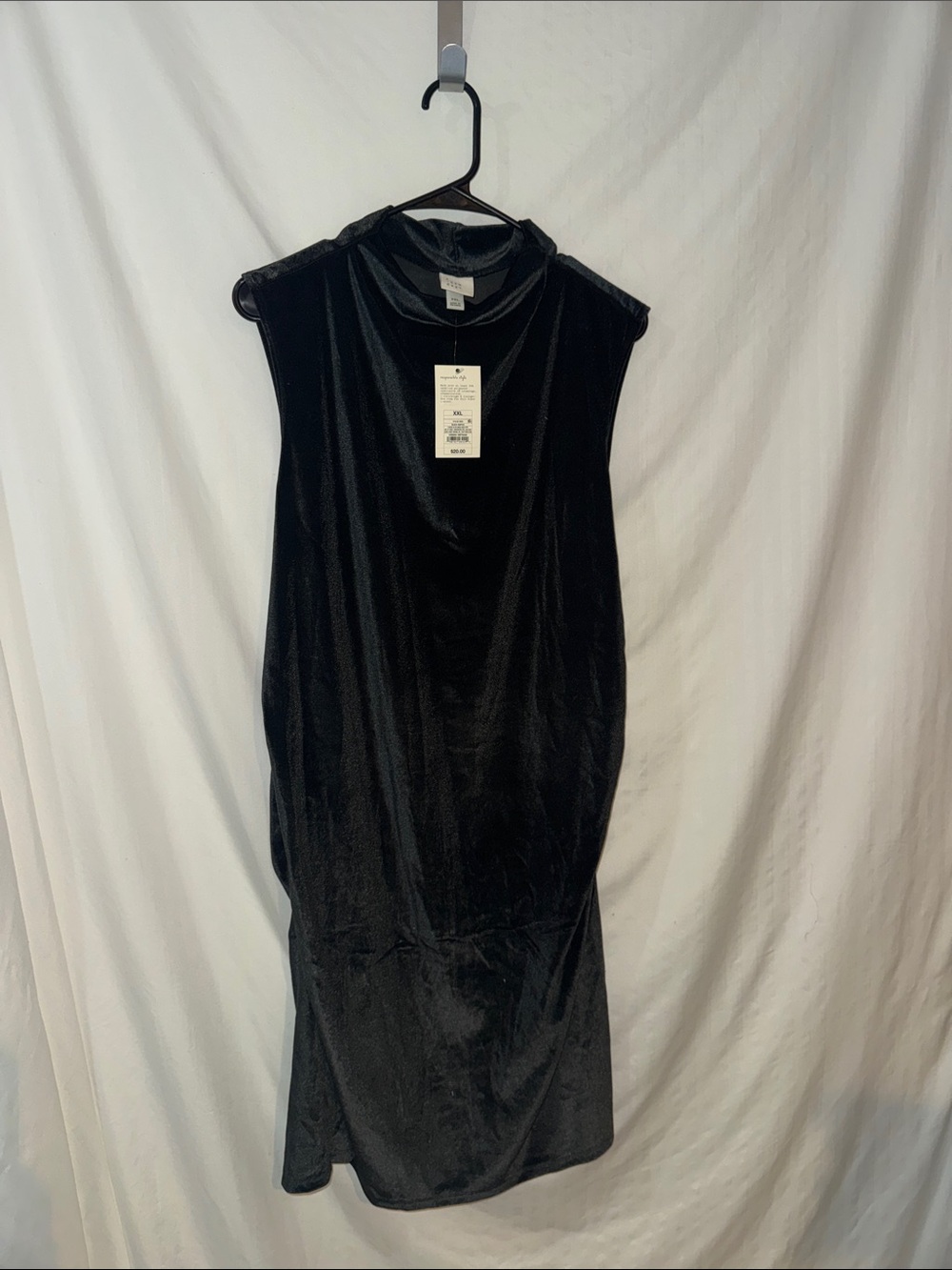 a new day Sleeveless Velvet Midi Dress - Black